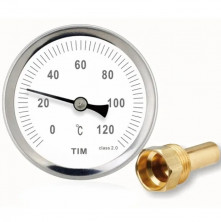 Термометр погр. с гильзой 1/2"x50мм TIM d63 (60) Y63A-50-120